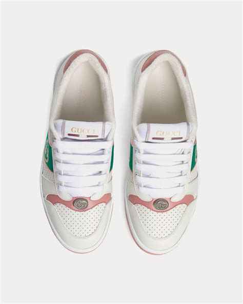 green and pink gucci sneakers|Gucci screener low top sneakers.